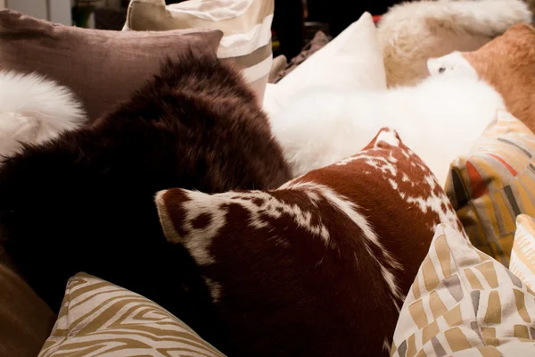 Cuscini sul divano — Foto Stock