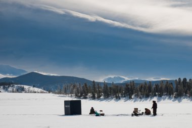 Ice fishing clipart