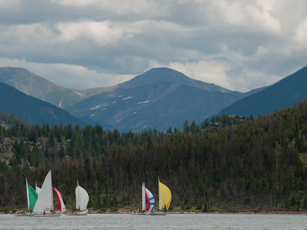 stock image Sailboats on Mountain Lake