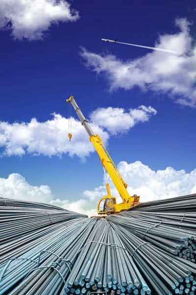 stock image Deformed steel bar and sky