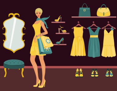 Boutique Shopping clipart