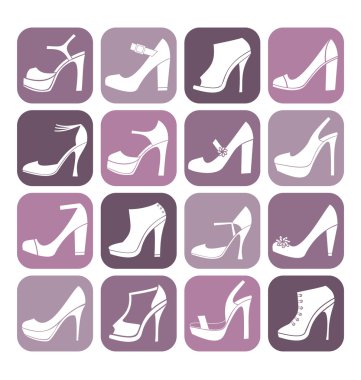 moda ayakkabıları Icon set