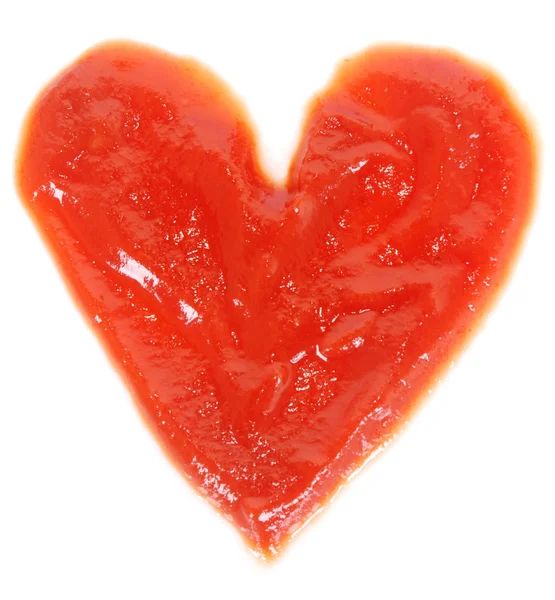Кетчуп-сердце — стоковое фото