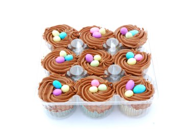 Easter chocolate cupcakes clipart