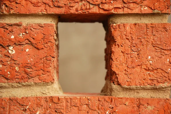 Lost brick in the wall — Stock Photo, Image