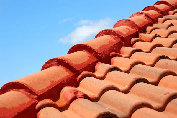 Red roof detail Stock Image