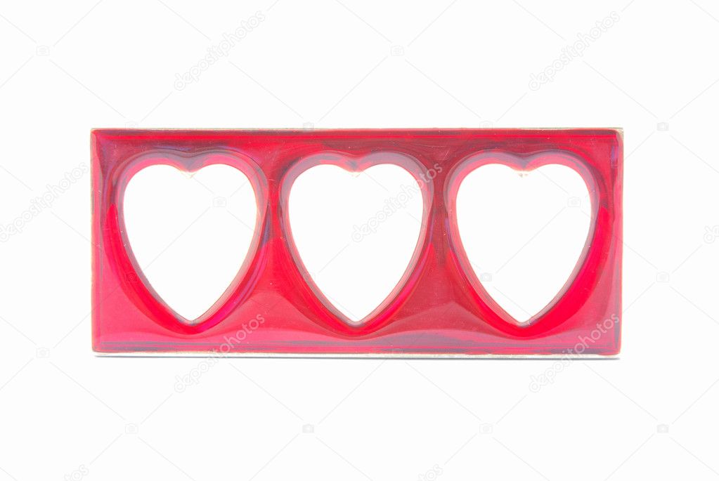 Red hearts picture frame