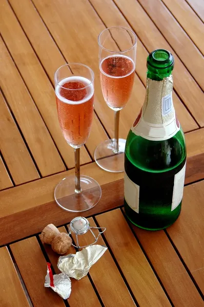 Pequeno-almoço champanhe — Fotografia de Stock