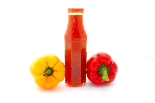 Bell peppers and chutney — Stock Photo, Image