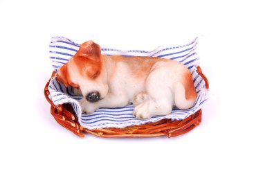 Sleeping puppy dog toy clipart