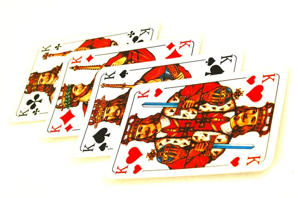 Cztery króle kart — Zdjęcie stockowe