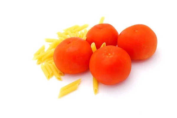 Tomaten mit Nudeln — Stockfoto