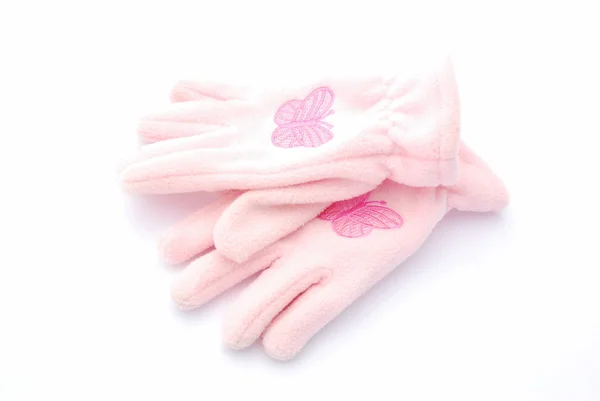 분홍색 겨울 장갑 — 스톡 사진