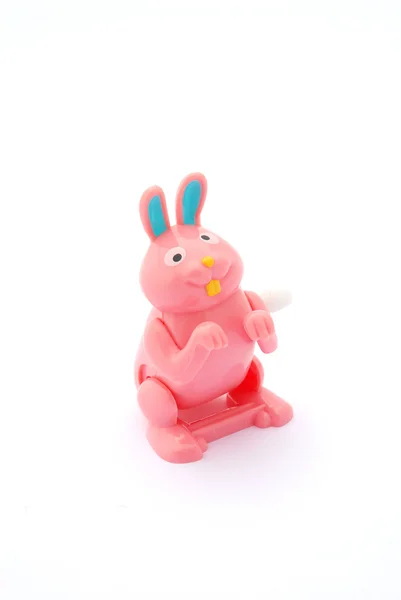 Великодній стрибок кролика іграшка — стокове фото