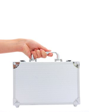 Hand with briefcase clipart