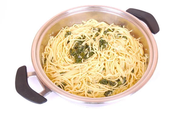 Spaghetti with Spinach — Stock Photo, Image