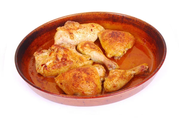 Roasted Portuguese chicken pieces — Stock Photo, Image