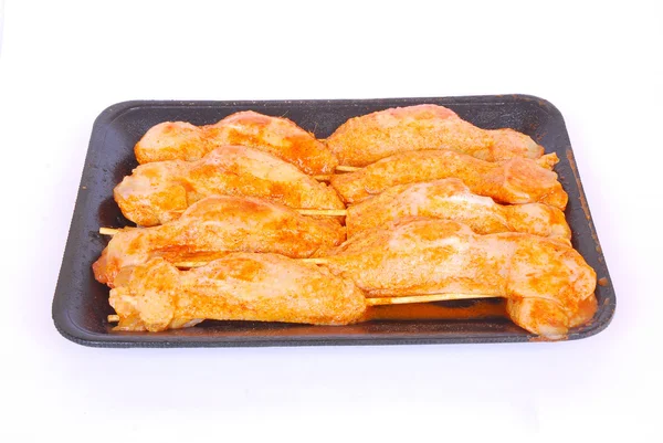 Skrzydełka z kurczaka surowego — Zdjęcie stockowe
