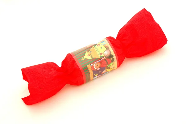Red party cracker — Stock Photo, Image