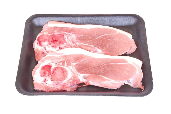 Schweinekoteletts roh — Stockfoto