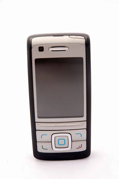 Мобільний телефон на білому — стокове фото