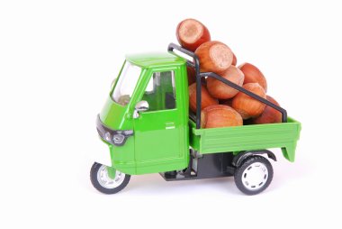 Hazelnuts delivery clipart