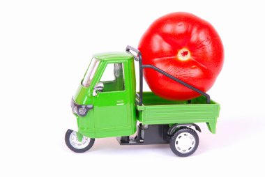 Tomato in transport clipart