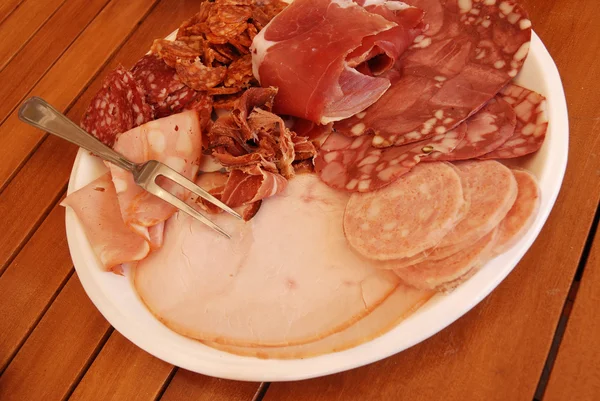 Холодні закуски з м'яса — стокове фото