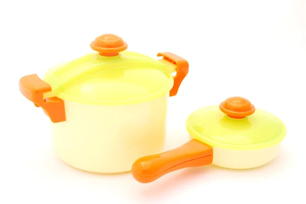 Toy pot and pan — Stock Photo, Image