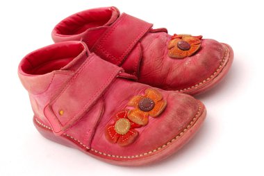Old baby shoes clipart