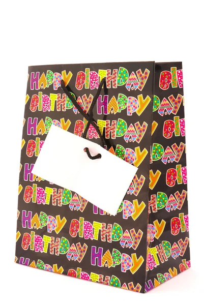 Happy Birthday gift bag — Stock Photo, Image