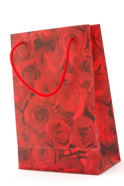 Красная розовая сумка — стоковое фото