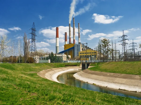 Zmievskaya thermal power plant — Stock Photo, Image