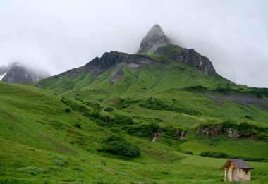 Chapel in Alps clipart