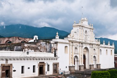 Ancient cathedral in Nicaragua clipart