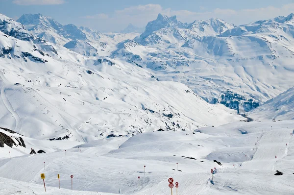 오스트리아 알프스에서 스키 리조트 — 스톡 사진