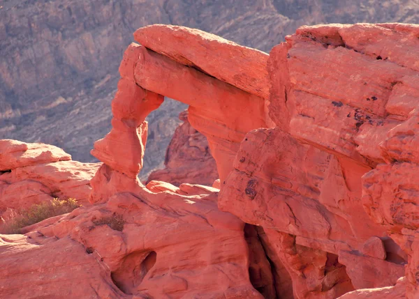 Red rock arch in the Valley of Fire — Stock Photo, Image