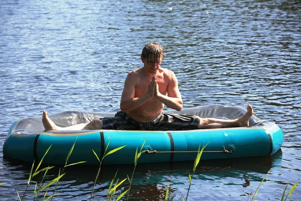 stock image Training by a boat