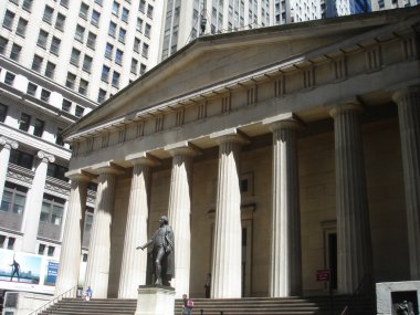 Wall street building federal hall clipart