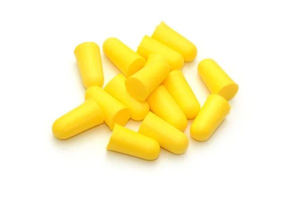 Gelbe Ohrstöpsel — Stockfoto