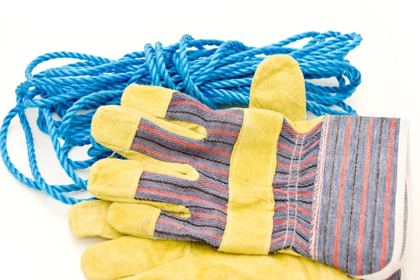 Мотузки і рукавички — стокове фото