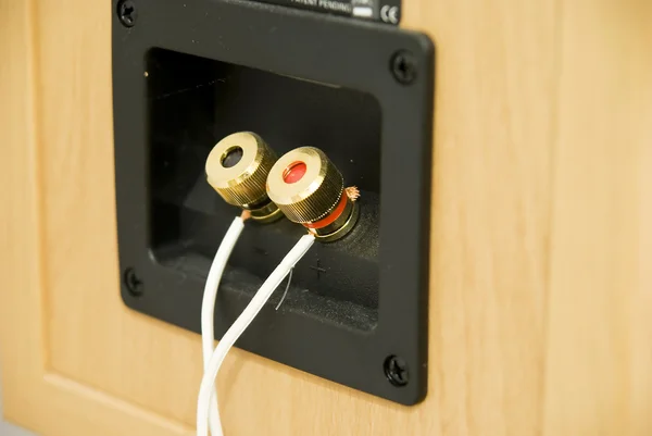 Kabel und Lautsprecher Stockbild