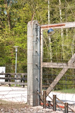 Barb Wire Fence in Dachau clipart