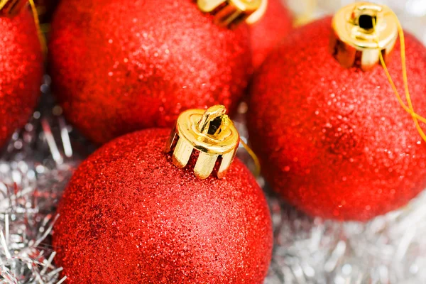 stock image Red christmas balls