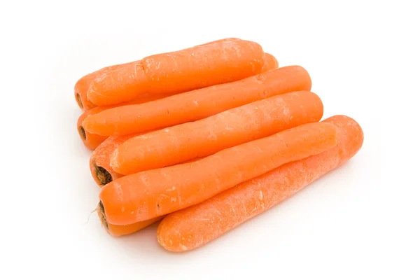 Grupo de zanahorias aisladas en blanco — Foto de Stock