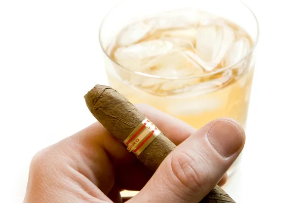 Zigarre und Whiskey — Stockfoto