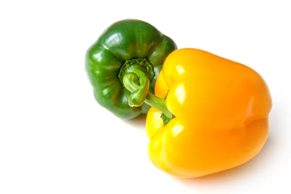 Green and yellow pepper — Stock Photo, Image