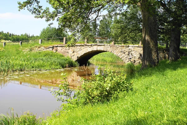 Alte schwedische Steinbrücke — Stockfoto