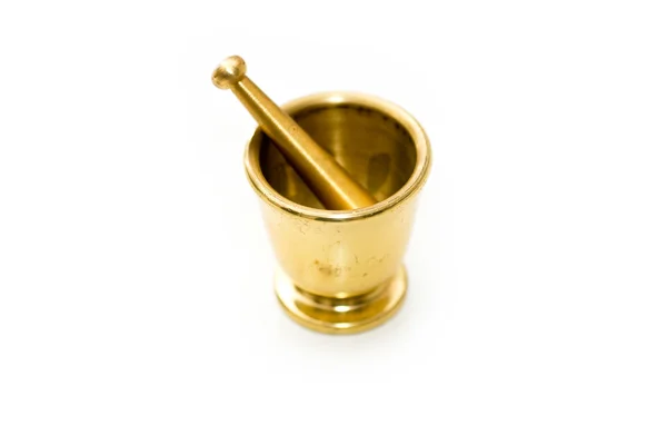 Golden mortar — Stock Photo, Image
