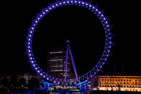 London Eye di notte — Foto Stock